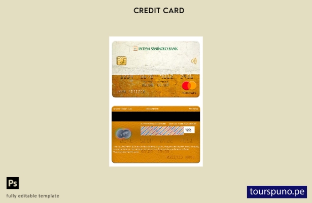 listo para imprimir Eslovenia Intesa Sanpaolo Bank, plantilla mastercard del ban